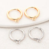 10PCS 14K Brass Round Hoops Earrings DIY Jewelry Findings