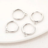 10PCS 14K Brass Round Hoops Earrings DIY Jewelry Findings