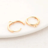 10PCS 14K Brass Round Hoops Earrings DIY Jewelry Findings