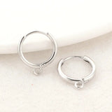 10PCS 14K Brass Round Hoops Earrings DIY Jewelry Findings