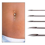 10PCS Bulk Disposable Sterile Piercing Needles Mix Sizes Body Piercing Tool