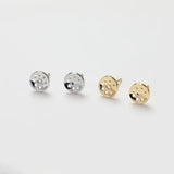 10PCS 14K Plated Lotus Seed Ear Studs 8mm DIY Jewelry Making Supplies
