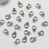 10PCS 14K Plated Bead Pearl Cap Pendant DIY Necklace Making Supplies Brass