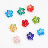 10PCS 15mm Flower Shape Glass Beads Pendant for Jewelry Making Supplies