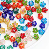 10PCS 15mm Flower Shape Glass Beads Pendant for Jewelry Making Supplies