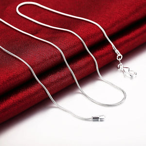 10PCS 16-30inches 925 silver 1MM snake chain necklace for pendant
