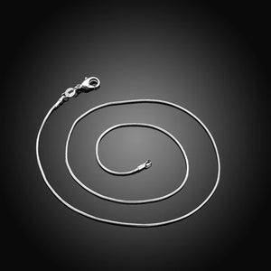 10PCS 16-30inches 925 silver 1MM snake chain necklace for pendant