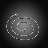 10PCS 16-30inches 925 silver 1MM snake chain necklace for pendant