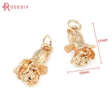 10PCS 17x10MM 18K Brass Cabbage Connect Charms Pendants Jewelry