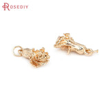10PCS 17x10MM 18K Brass Cabbage Connect Charms Pendants Jewelry