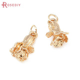 10PCS 17x10MM 18K Brass Cabbage Connect Charms Pendants Jewelry