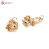 10PCS 17x10MM 18K Brass Cabbage Connect Charms Pendants Jewelry