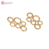 10PCS 18K Brass Honeycomb Connect Charms Pendants for Jewelry Making