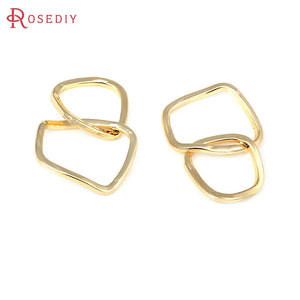 10PCS 18K Brass Irregular Charms Pendants for Jewelry Making