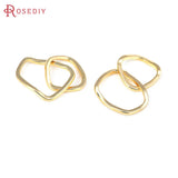 10PCS 18K Brass Irregular Charms Pendants for Jewelry Making