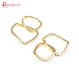 10PCS 18K Brass Irregular Charms Pendants for Jewelry Making