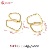 10PCS 18K Brass Irregular Charms Pendants for Jewelry Making