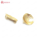 10PCS 18K Brass Lotus Leaf Charms Pendants DIY Jewelry Making for Women