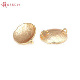 10PCS 18K Brass Lotus Leaf Charms Pendants DIY Jewelry Making for Women
