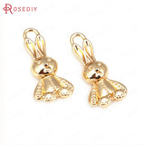 10PCS 18K Brass Animal Charms Pendants for Jewelry Making