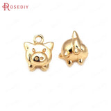 10PCS 18K Brass Animal Charms Pendants for Jewelry Making