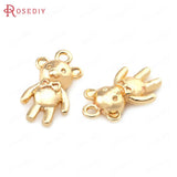 10PCS 18K Brass Animal Charms Pendants for Jewelry Making