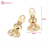 10PCS 18K Brass Animal Charms Pendants for Jewelry Making