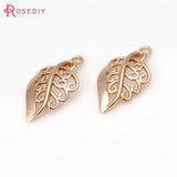 10PCS 18K Brass Tree Leaf Charms Pendants for Jewelry Making