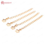 10PCS 18K Necklace Bracelet Extenders with Heart Dolphin Cross Crown