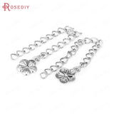 10PCS 18K Necklace Bracelet Extenders with Heart Dolphin Cross Crown