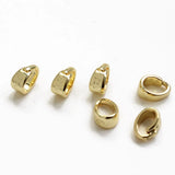 10PCS 18K Plated Melon Seed Buckle Necklace Bracelet DIY Jewelry Making