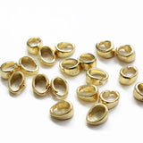 10PCS 18K Plated Melon Seed Buckle Necklace Bracelet DIY Jewelry Making