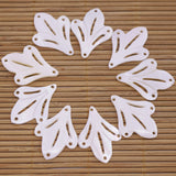 10PCS Flower Shell Mother of Pearl Charms DIY Jewelry Making 20mmx28mm
