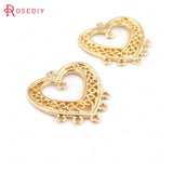 10PCS 24K Brass Earrings Connect Charms Pendants DIY Jewelry Making