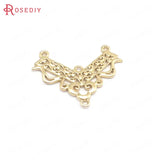 10PCS 24K Brass Earrings Connect Charms Pendants DIY Jewelry Making