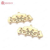 10PCS 24K Brass Earrings Connect Charms Pendants DIY Jewelry Making