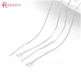 10PCS 24K Silver Brass Earring Chain Jewelry Making Diy Findings