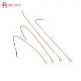 10PCS 24K Silver Brass Earring Chain Jewelry Making Diy Findings