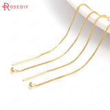 10PCS 24K Silver Brass Earring Chain Jewelry Making Diy Findings