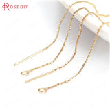 10PCS 24K Silver Brass Earring Chain Jewelry Making Diy Findings