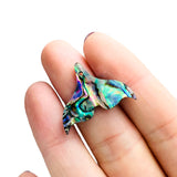 10PCS Abalone Shell Fish Mermaid Tail Pendants Charms Mother of Pearl