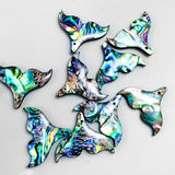 10PCS Abalone Shell Fish Mermaid Tail Pendants Charms Mother of Pearl
