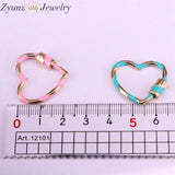 10PCS Enamel Clasp Heart Screw Clasp Jewelry Findings