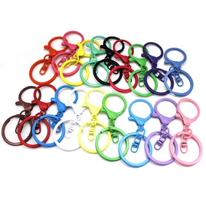 10PCS 30mm Metal Keychain Split Rings Lobster Clasp DIY Jewelry Making