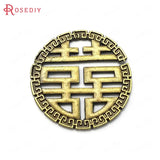 10PCS 32MM Round Chinese Word Jewelry Making Supplies Diy Findings Accessories