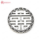 10PCS 32MM Round Chinese Word Jewelry Making Supplies Diy Findings Accessories