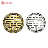 10PCS 32MM Round Chinese Word Jewelry Making Supplies Diy Findings Accessories