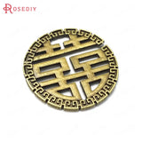 10PCS 32MM Round Chinese Word Jewelry Making Supplies Diy Findings Accessories