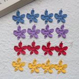 10PCS Enamel Flower Charms Earrings DIY Jewelry Findings