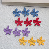 10PCS Enamel Flower Charms Earrings DIY Jewelry Findings
